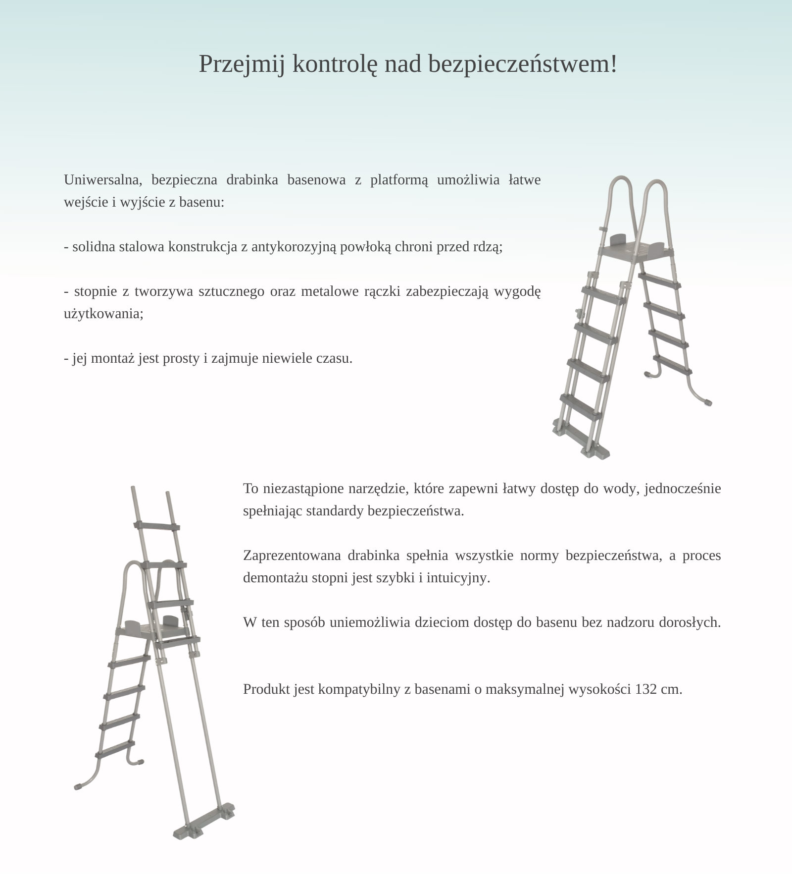 Infographic on the benefits of a pool ladder